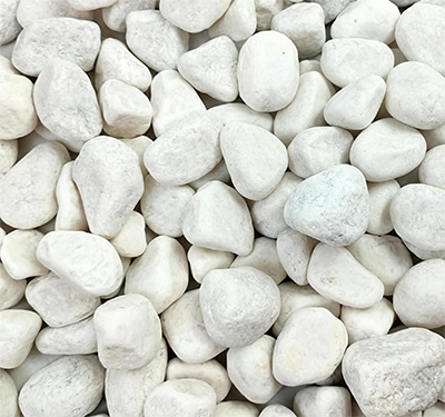 Pure White Natural Polished Pebbles | 1–2 Inch Selected River Stones | Landscape · Planters · Drainage Decoration