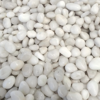 Natural White River Pebbles Smooth Goose Egg Stones  Decorative Stones for Aquarium 