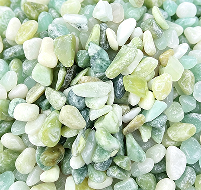 Factory‑supply Natural Mixed‑Green Polished Pebbles, Jade Decorative Stones for Indoor Plants, Succulents, Cacti, Lucky Bamboo, Vase Fillers, Aquarium, Outdoor Garden Landscaping Gravel