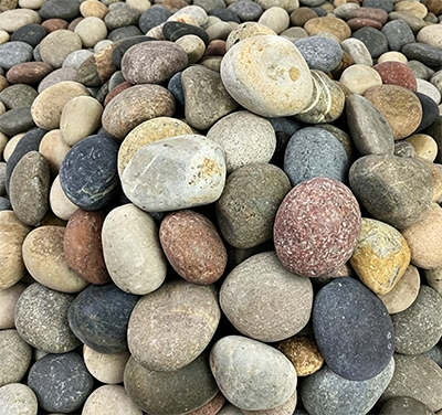 Natural Multicolor River Stones Multiple Sizes for Courtyard and Landscape